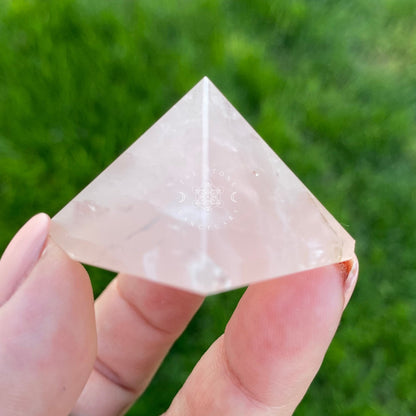 1" Mini Rose Quartz Pyramid