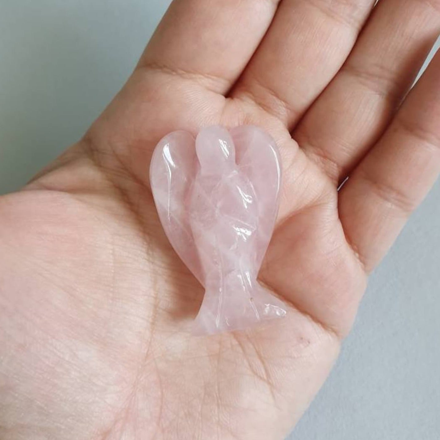 1.5" Mini Rose Quartz Crystal Angel