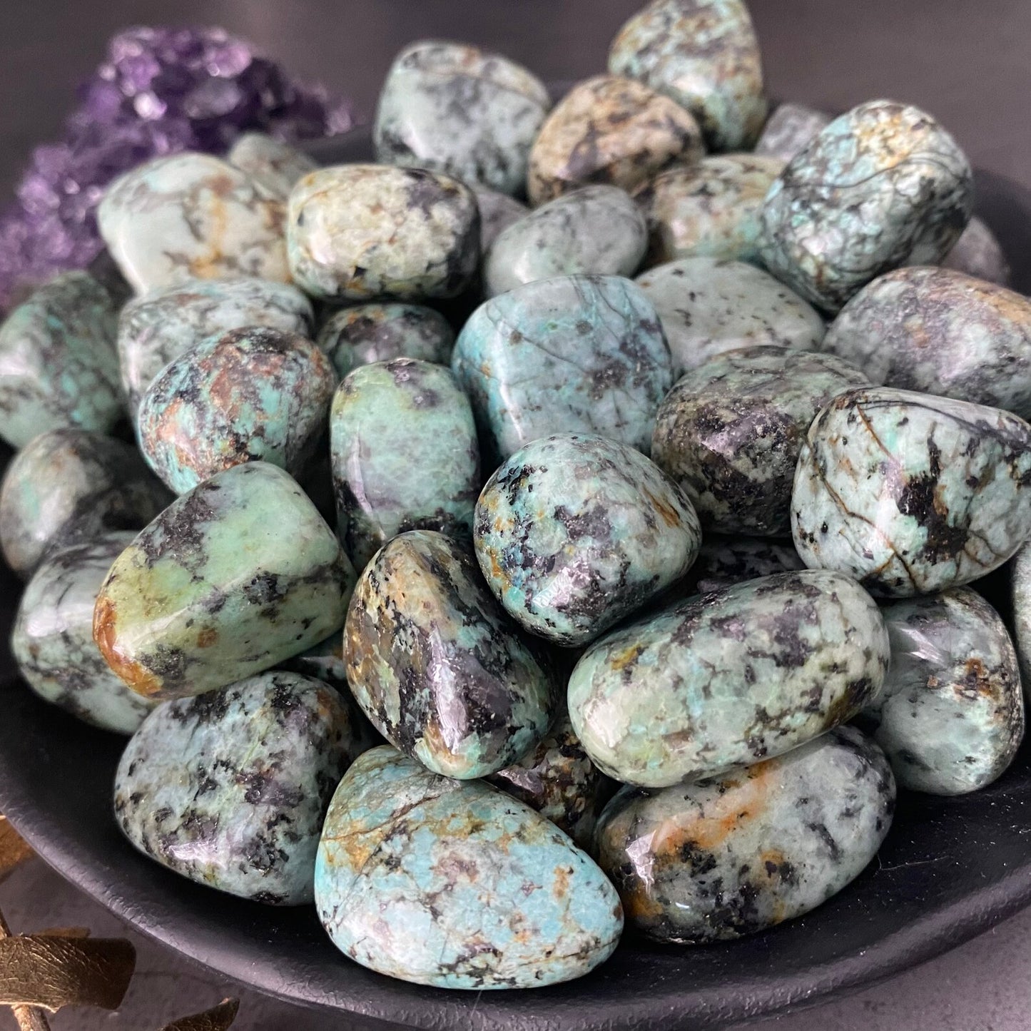 African Turquoise Tumbled Stones