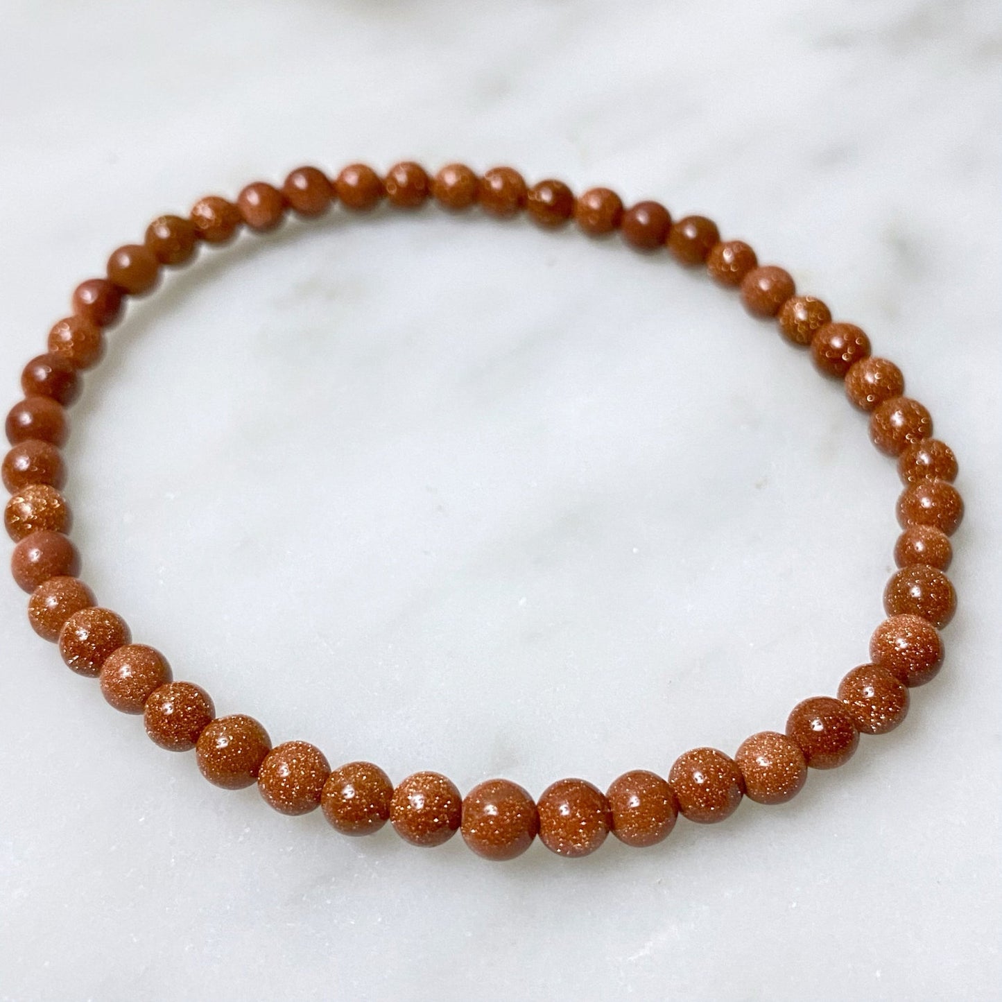 4mm Goldstone Beaded Bracelet