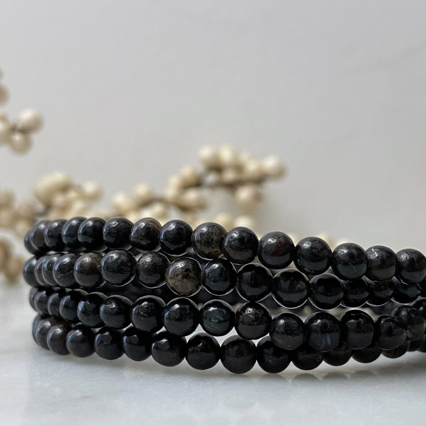 4mm Astrophyllite Bead Bracelet