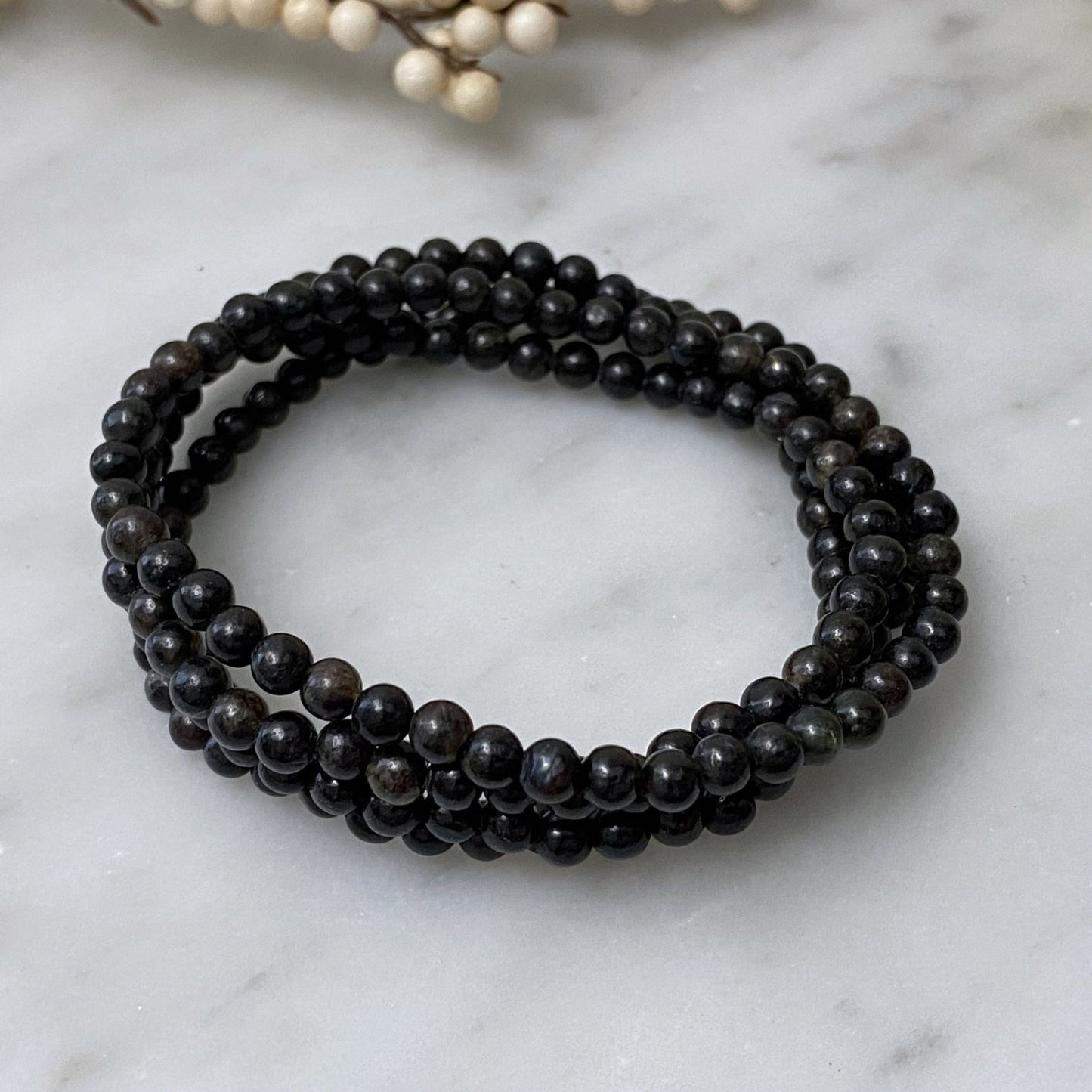 4mm Astrophyllite Bead Bracelet