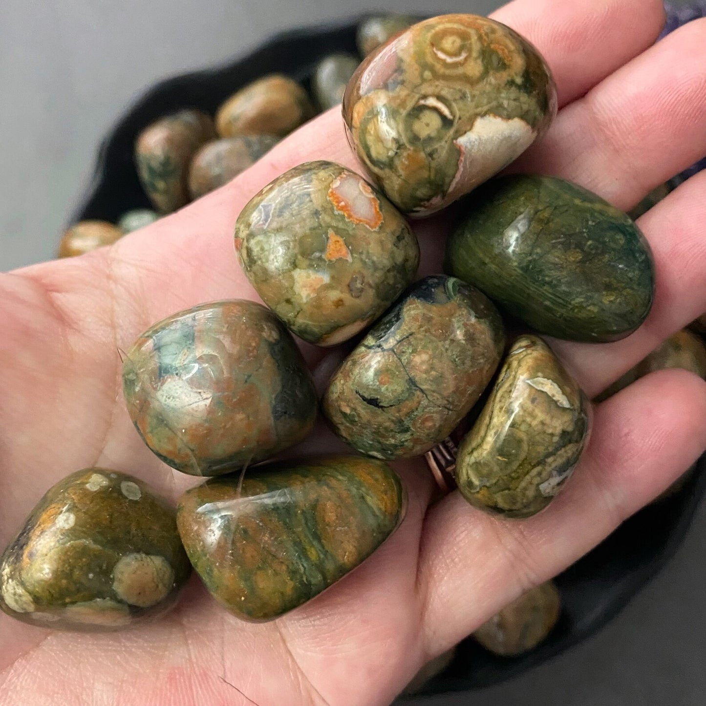 Rainforest Jasper Tumbled Stones