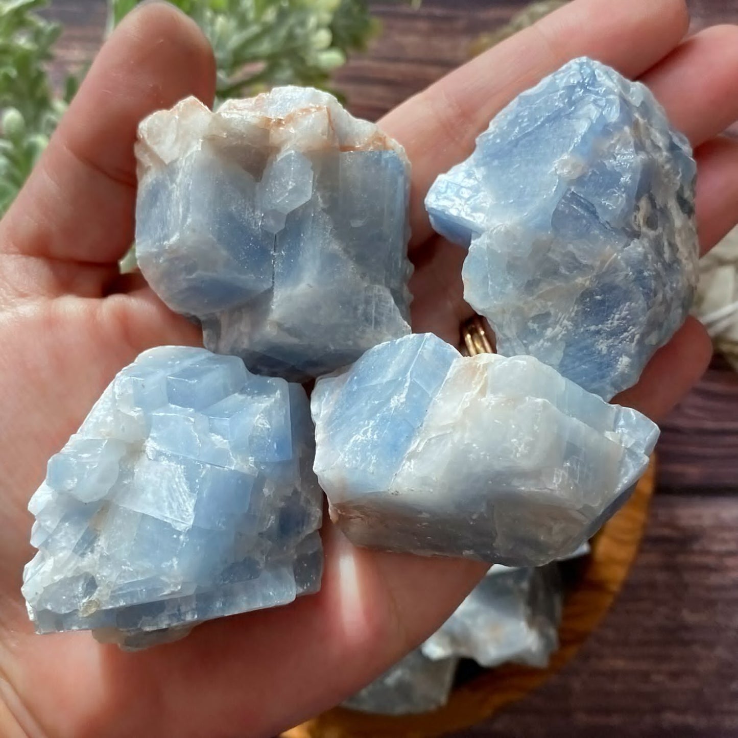 Raw Blue Calcite Stones