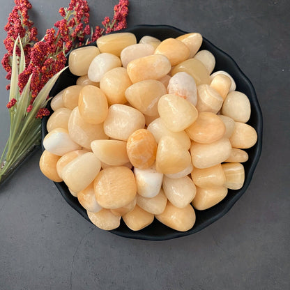 Yellow Calcite Tumbled Stones