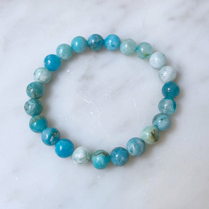 8mm Hemimorphite Beaded Bracelet