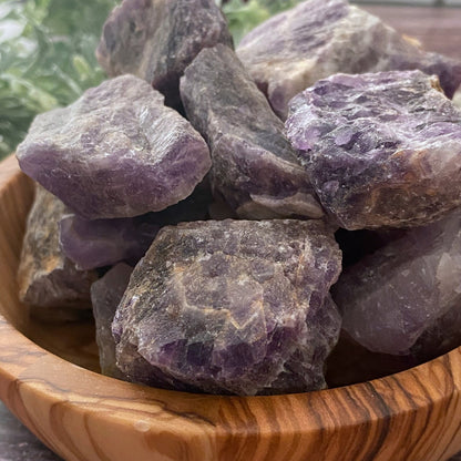 Raw Dark Amethyst Stones