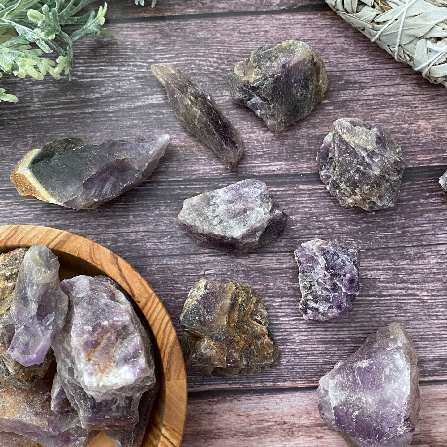 Raw Dark Amethyst Stones