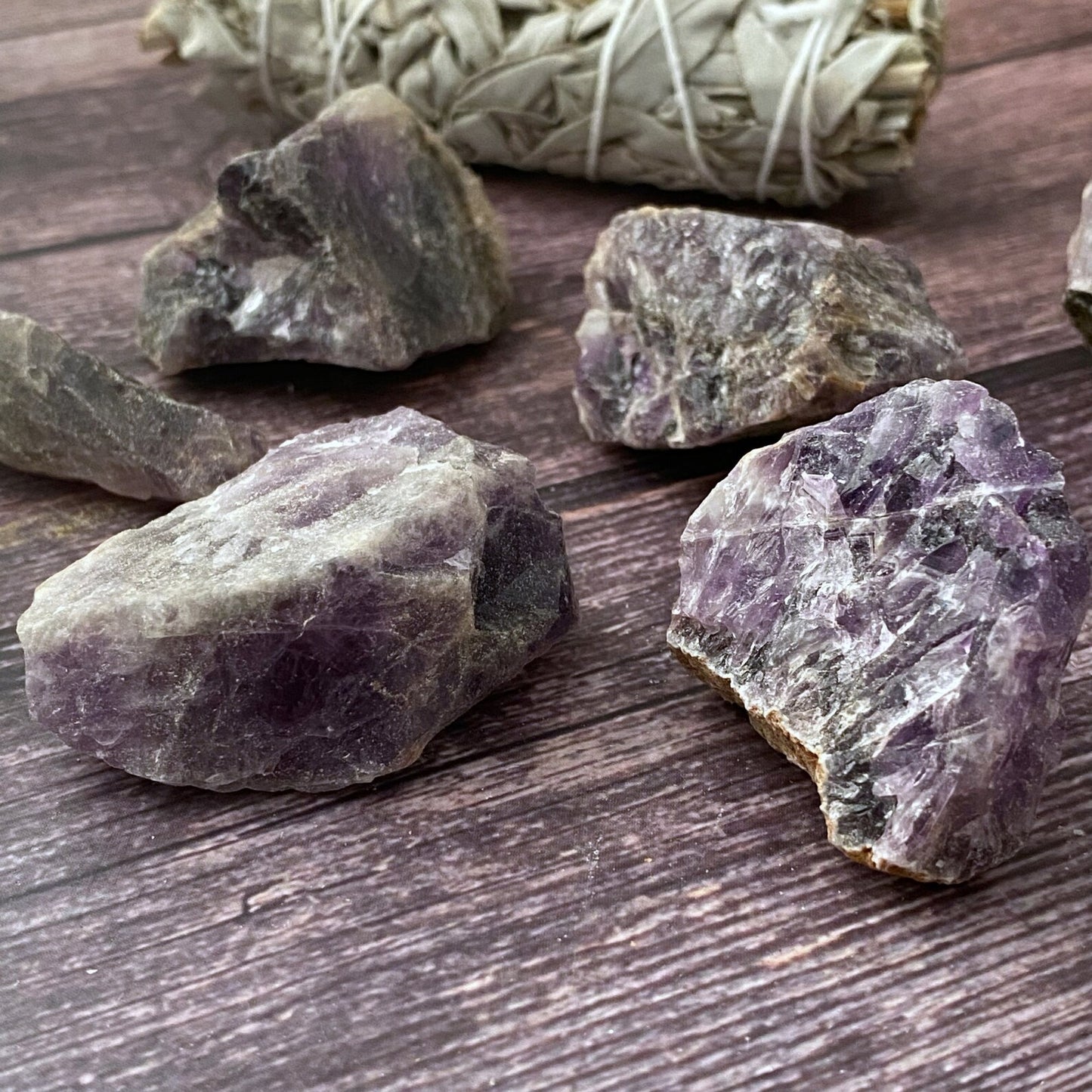 Raw Dark Amethyst Stones