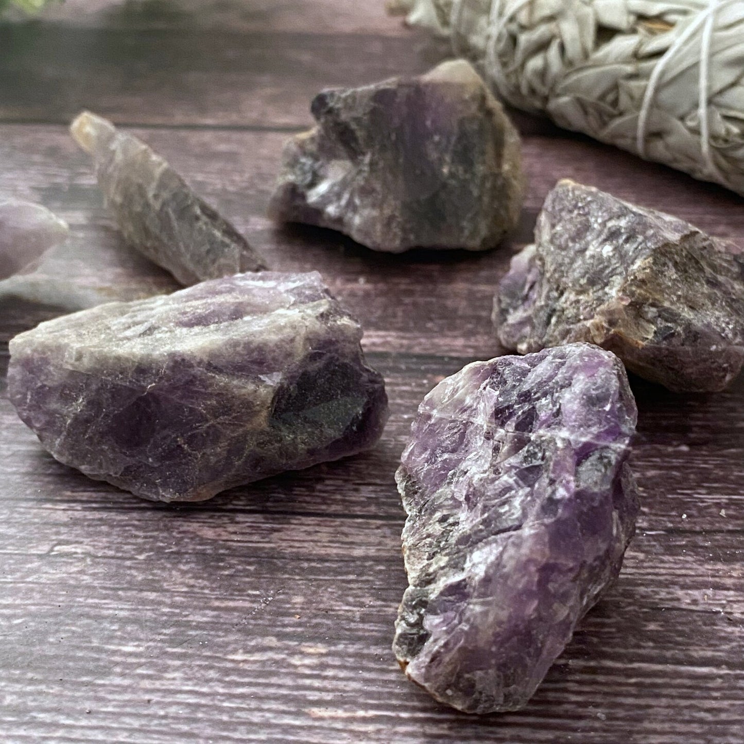 Raw Dark Amethyst Stones