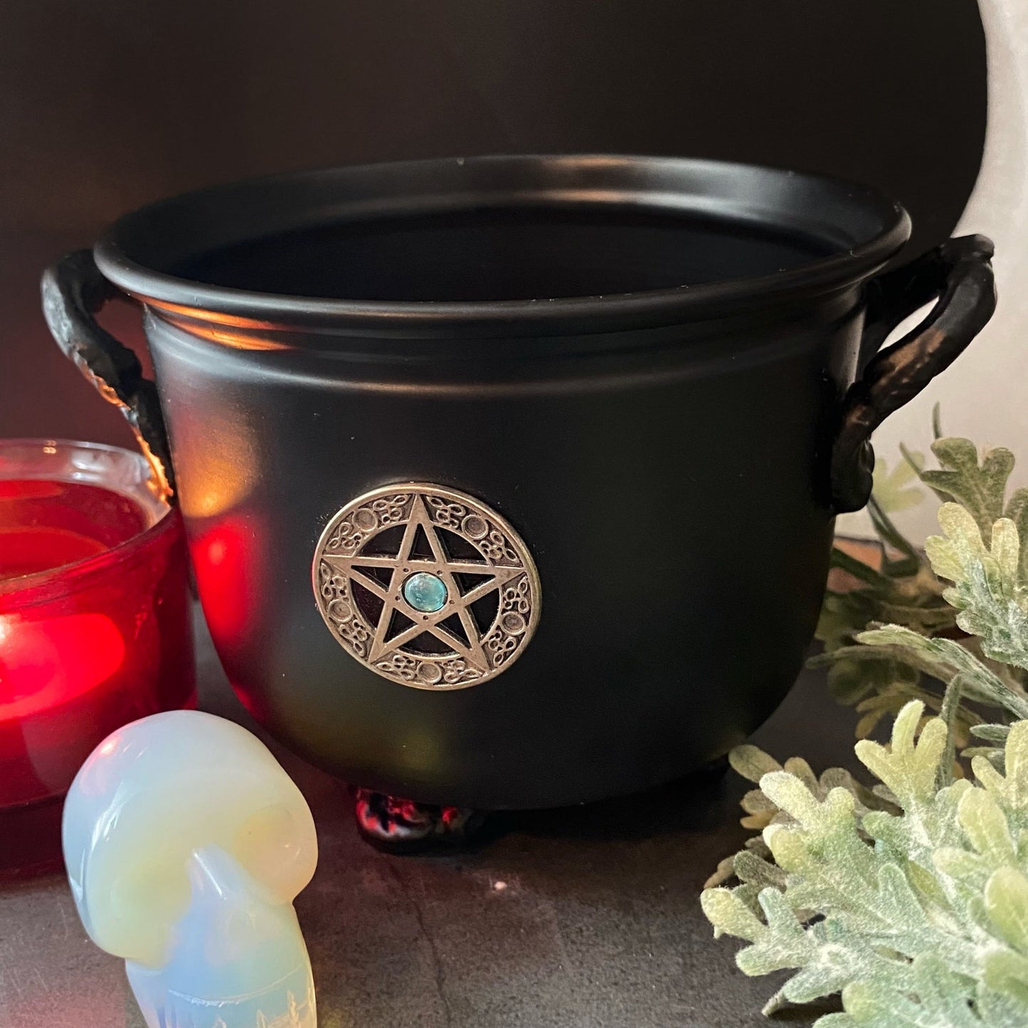 4.5" Pentacle Metal Cauldron