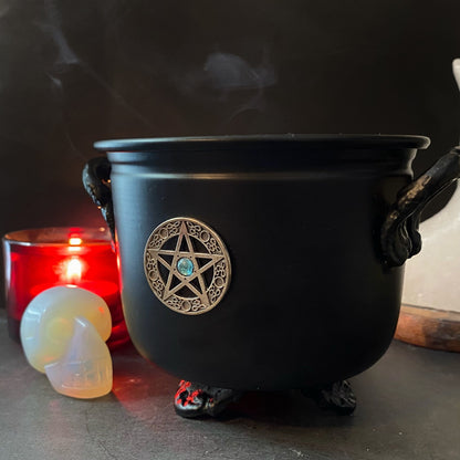 4.5" Pentacle Metal Cauldron