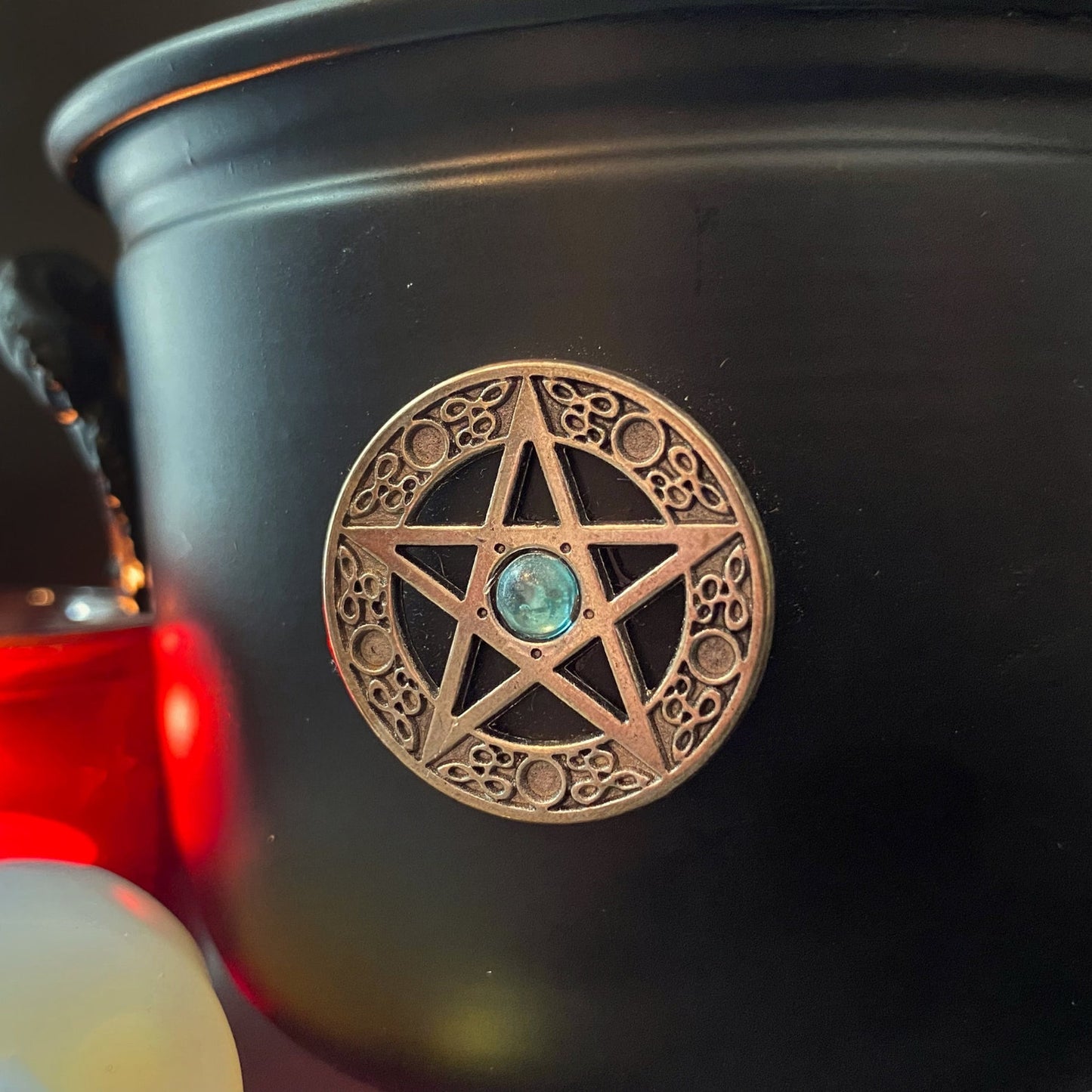 4.5" Pentacle Metal Cauldron