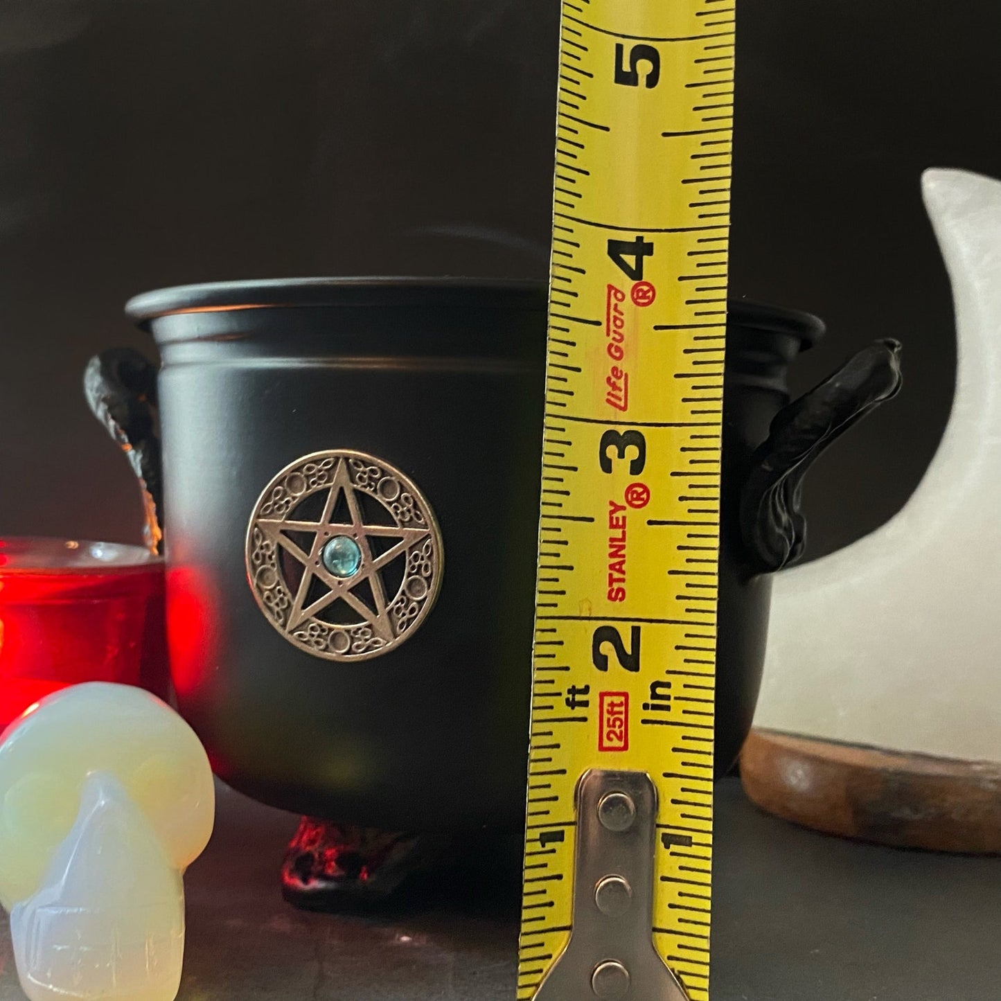 4.5" Pentacle Metal Cauldron