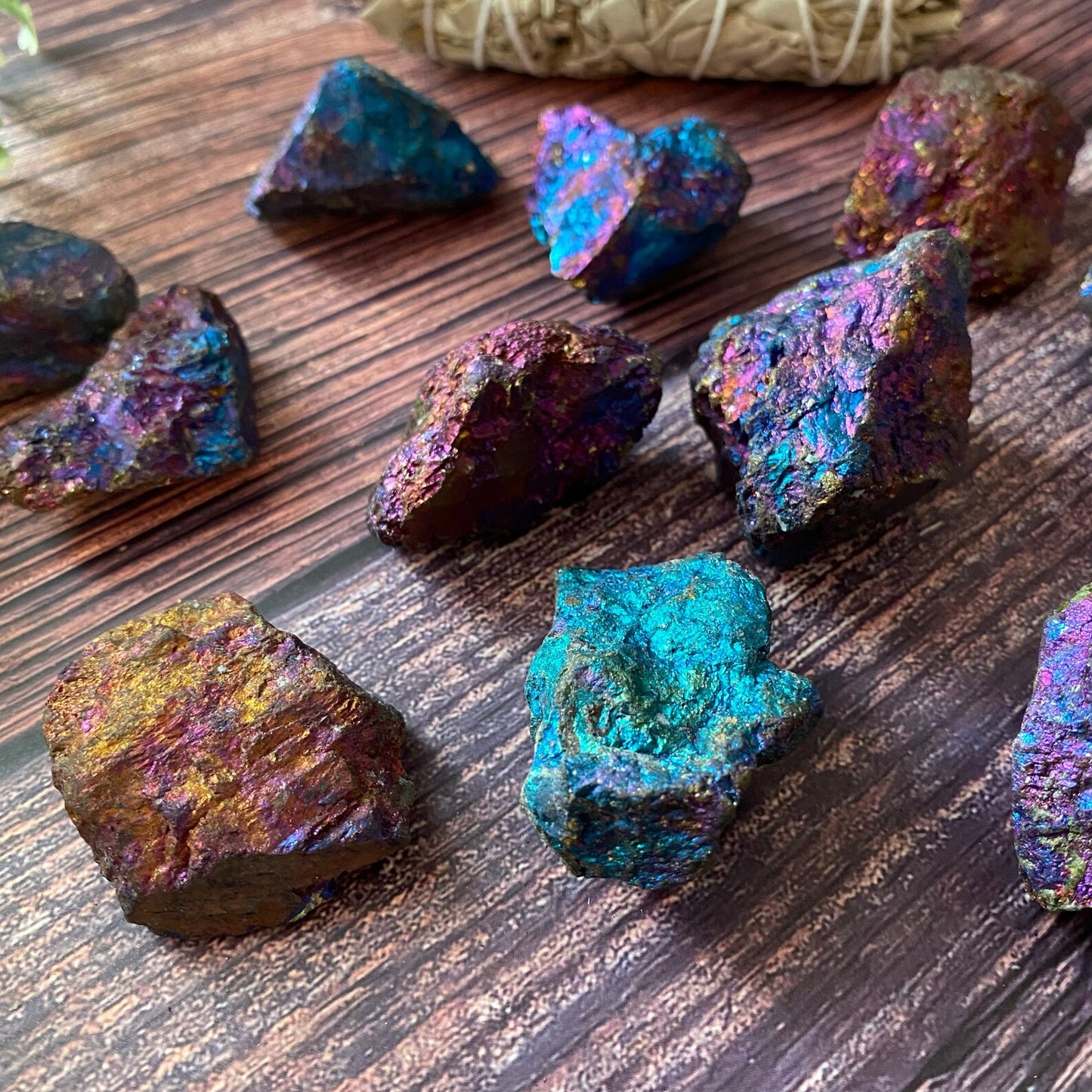 Raw Chalcopyrite Peacock Ore Stones