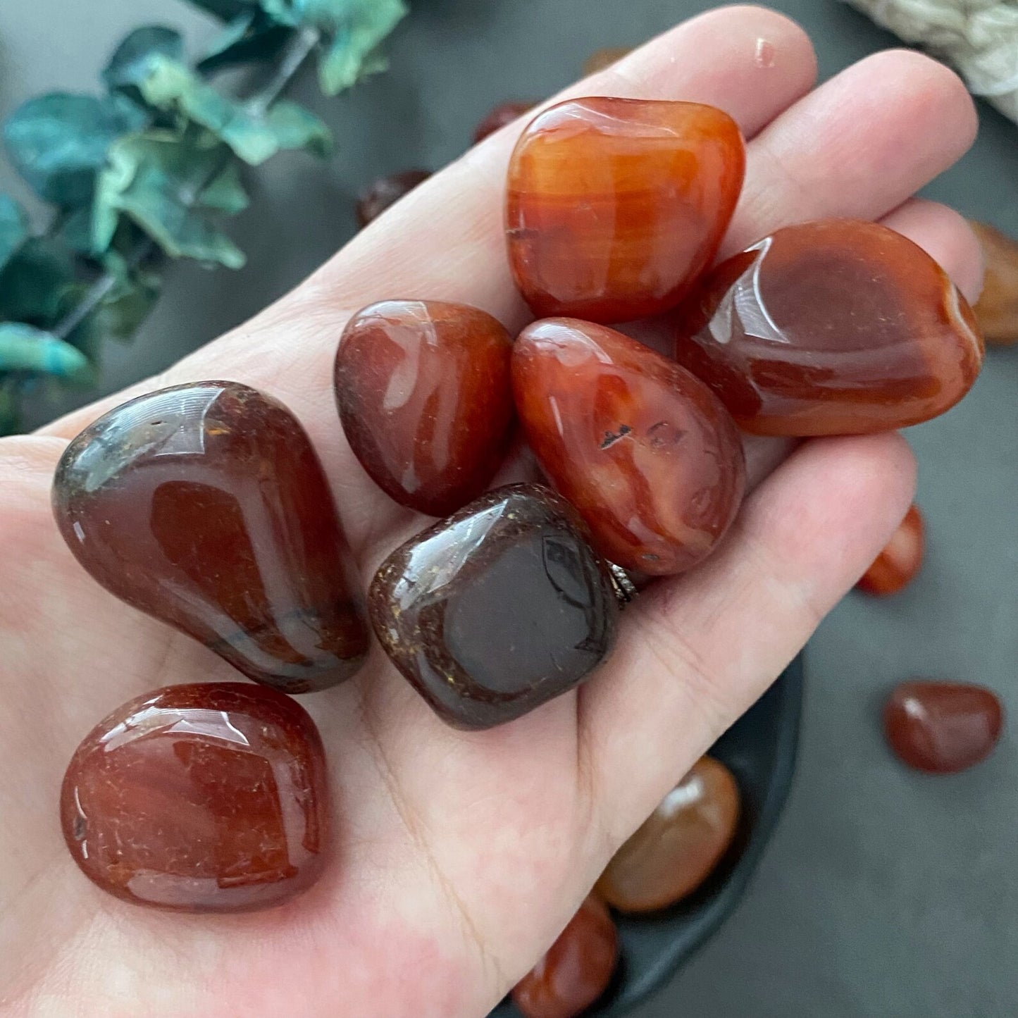 Red Agate Tumbled Stones