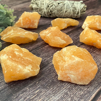 Raw Orange Calcite Stones