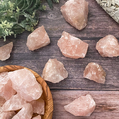 Raw Rose Quartz Stones