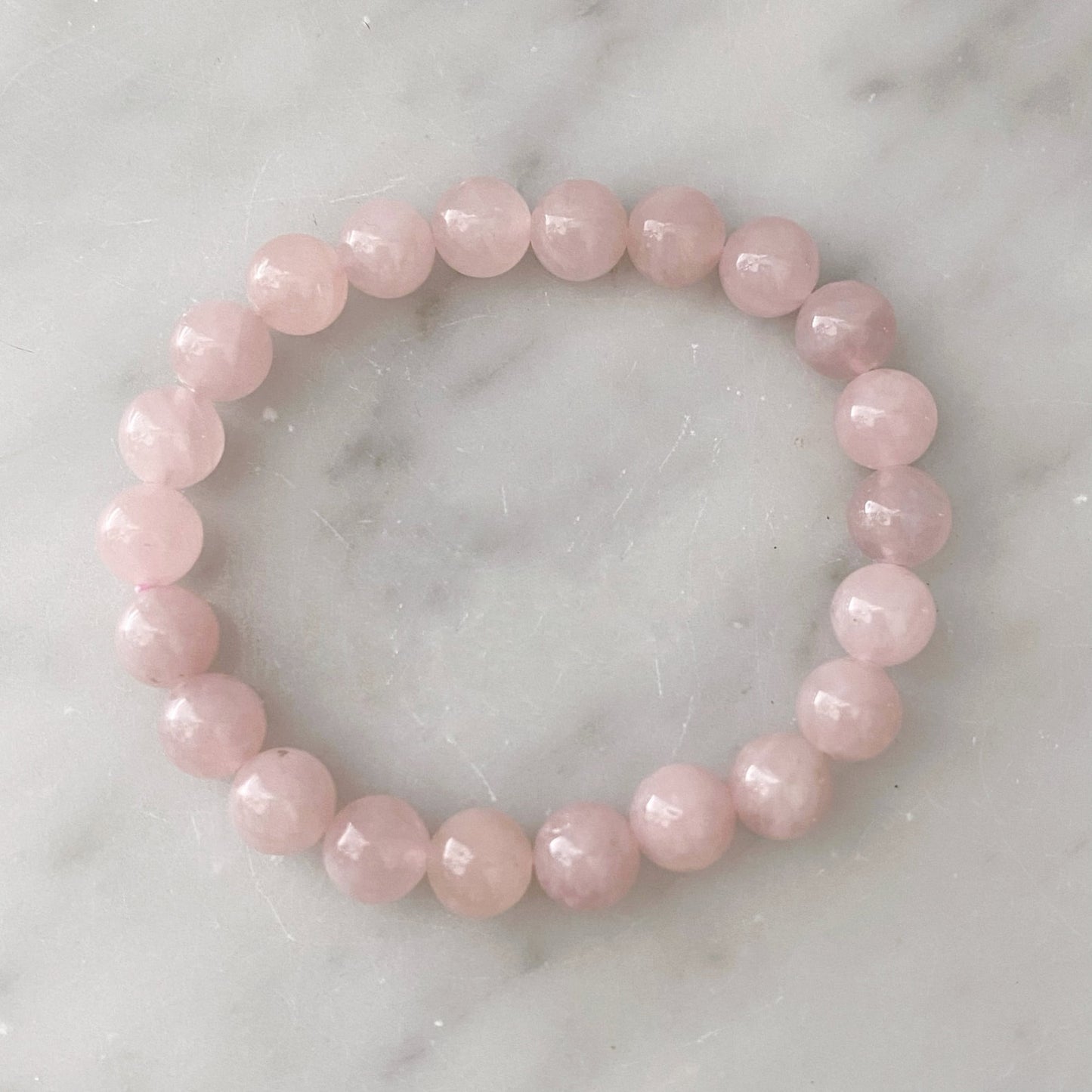 8mm Rose Quartz Beaded Bracelet