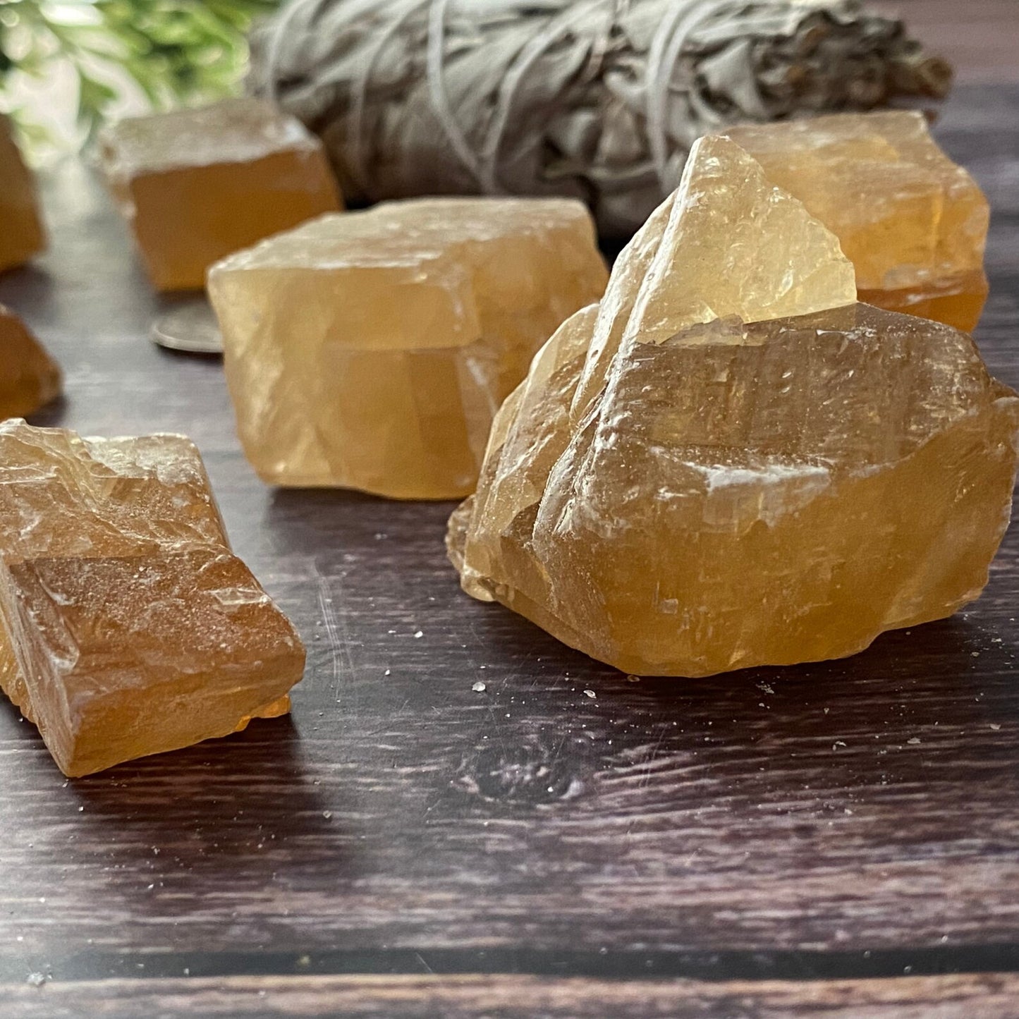 Raw Honey Calcite Stones