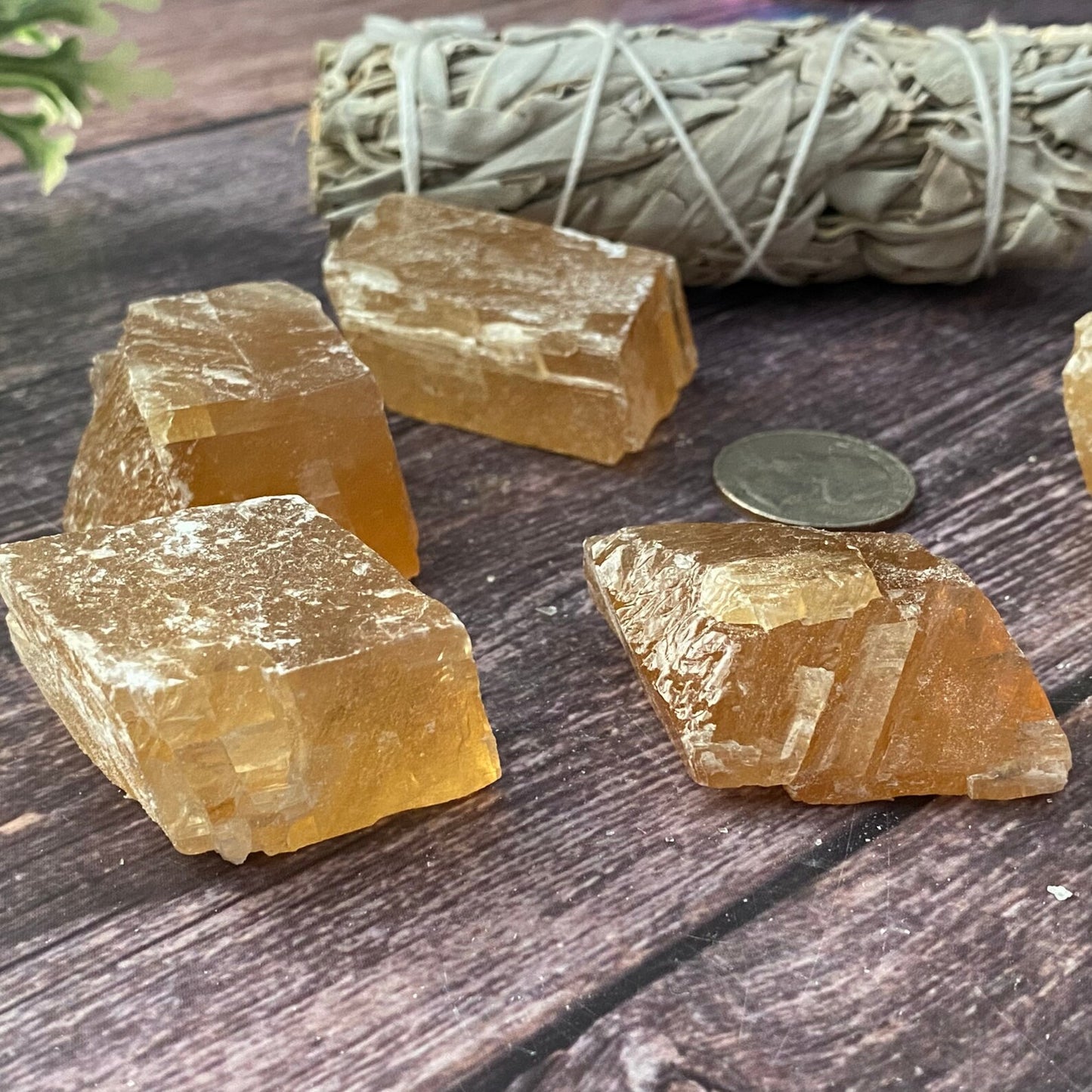 Raw Honey Calcite Stones