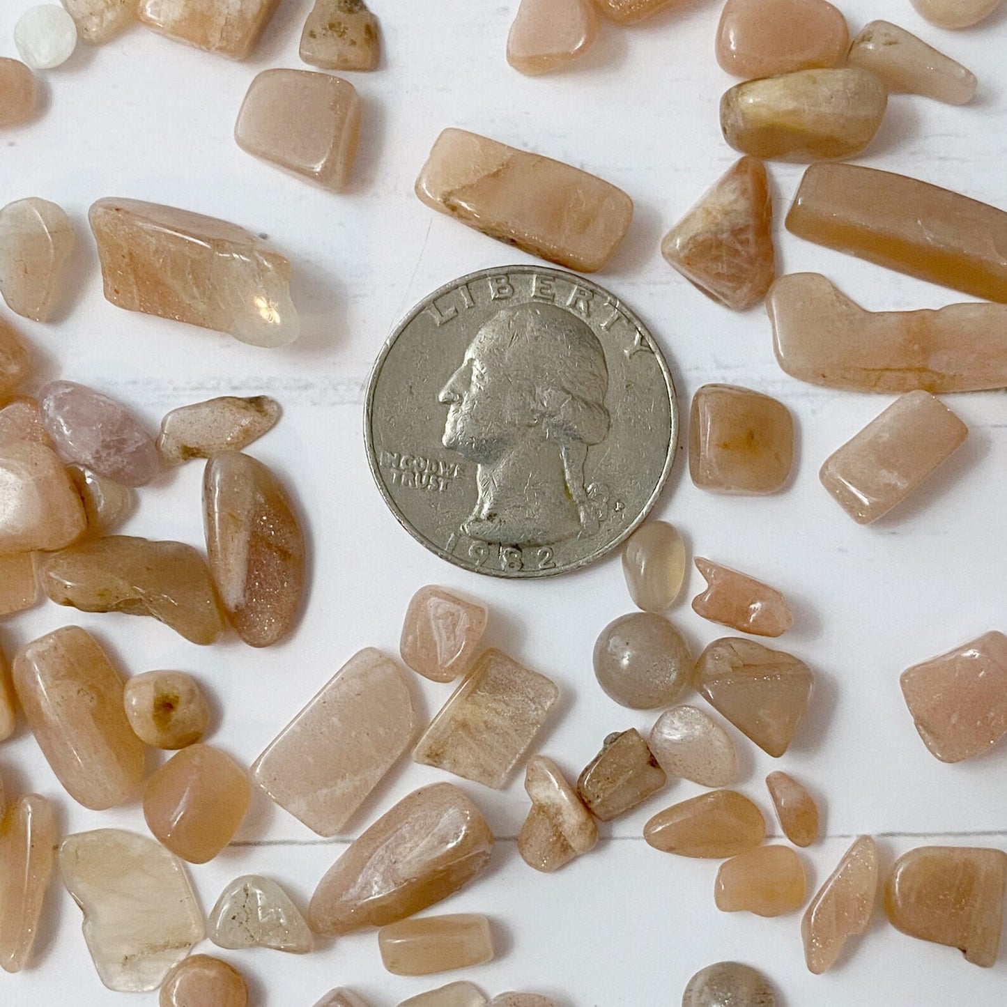 Peach Moonstone Crystal Chips