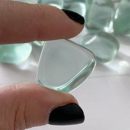 Aqua Blue Obsidian Tumbled Stones