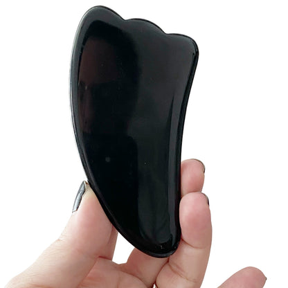 3.75" Black Obsidian Gua Sha Massager