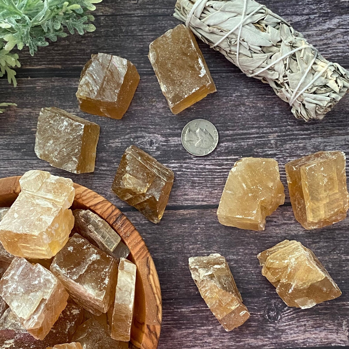 Raw Honey Calcite Stones