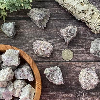 Raw Lepidolite Stones