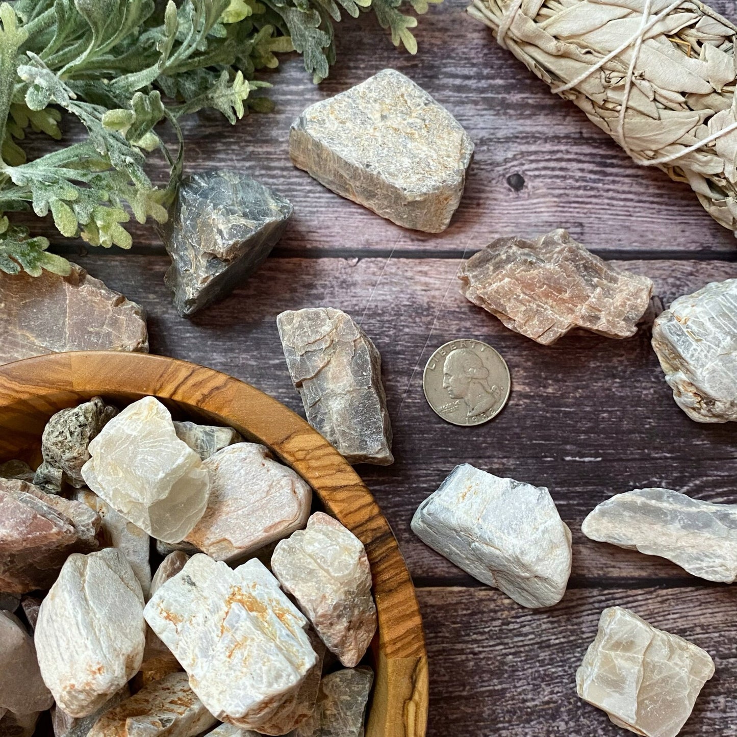 Raw Multi Moonstone Tumbled Stones