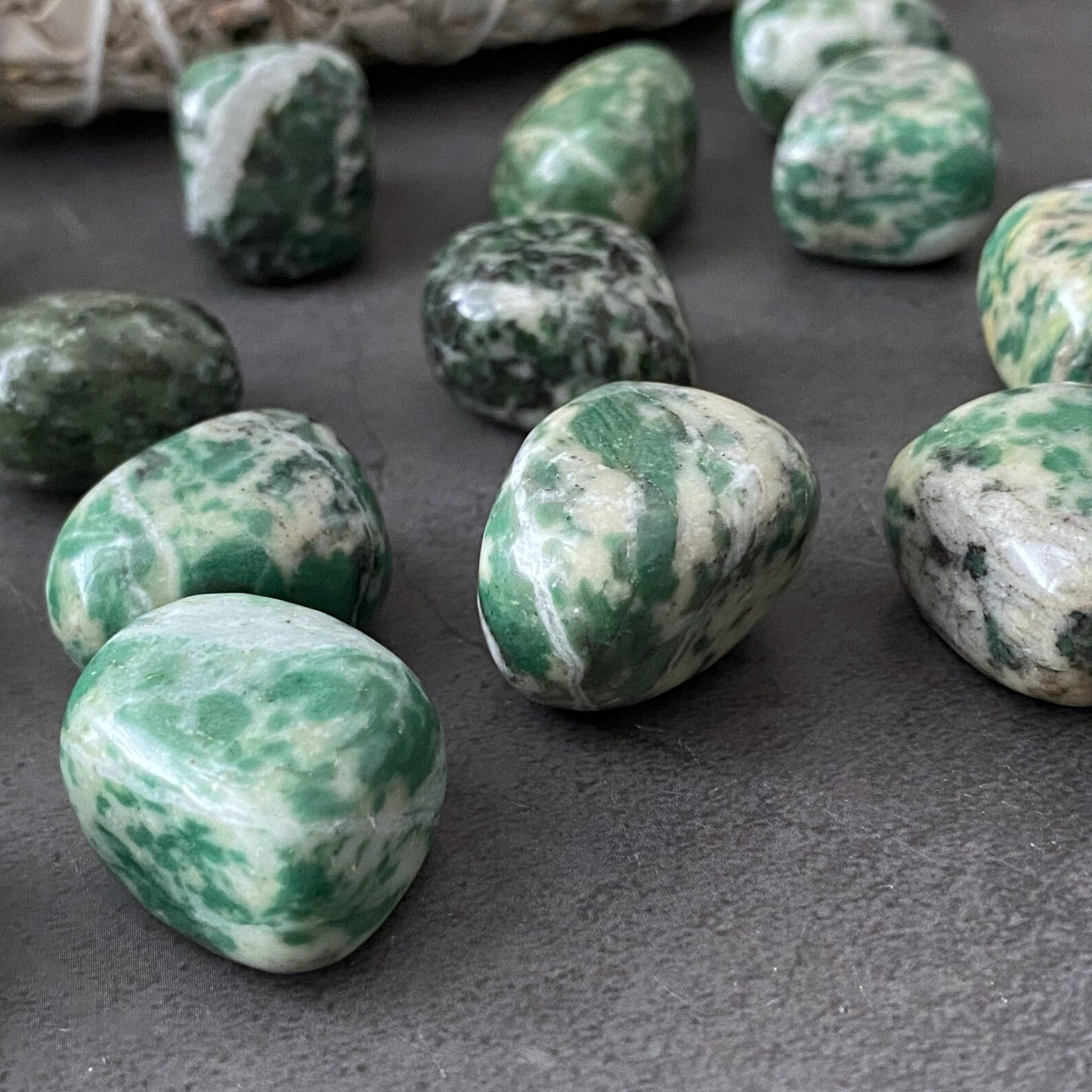 Rich Jade Tumbled Stones