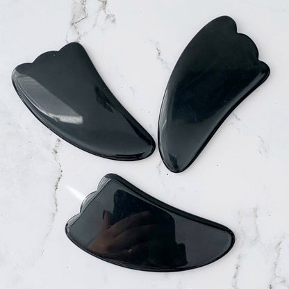 3.75" Black Obsidian Gua Sha Massager