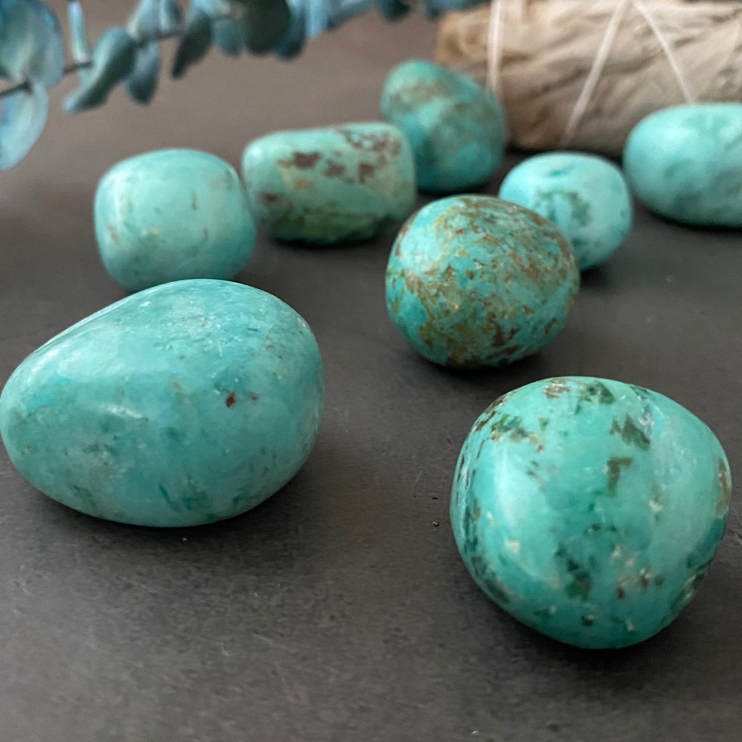 Peruvian Turquoise Tumbled Stones