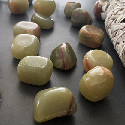 Green Aragonite Tumbled Stones