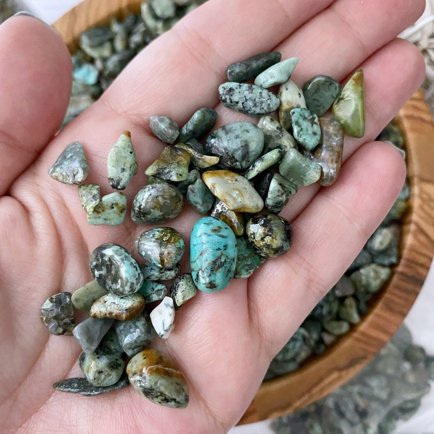 African Turquoise Crystal Chips