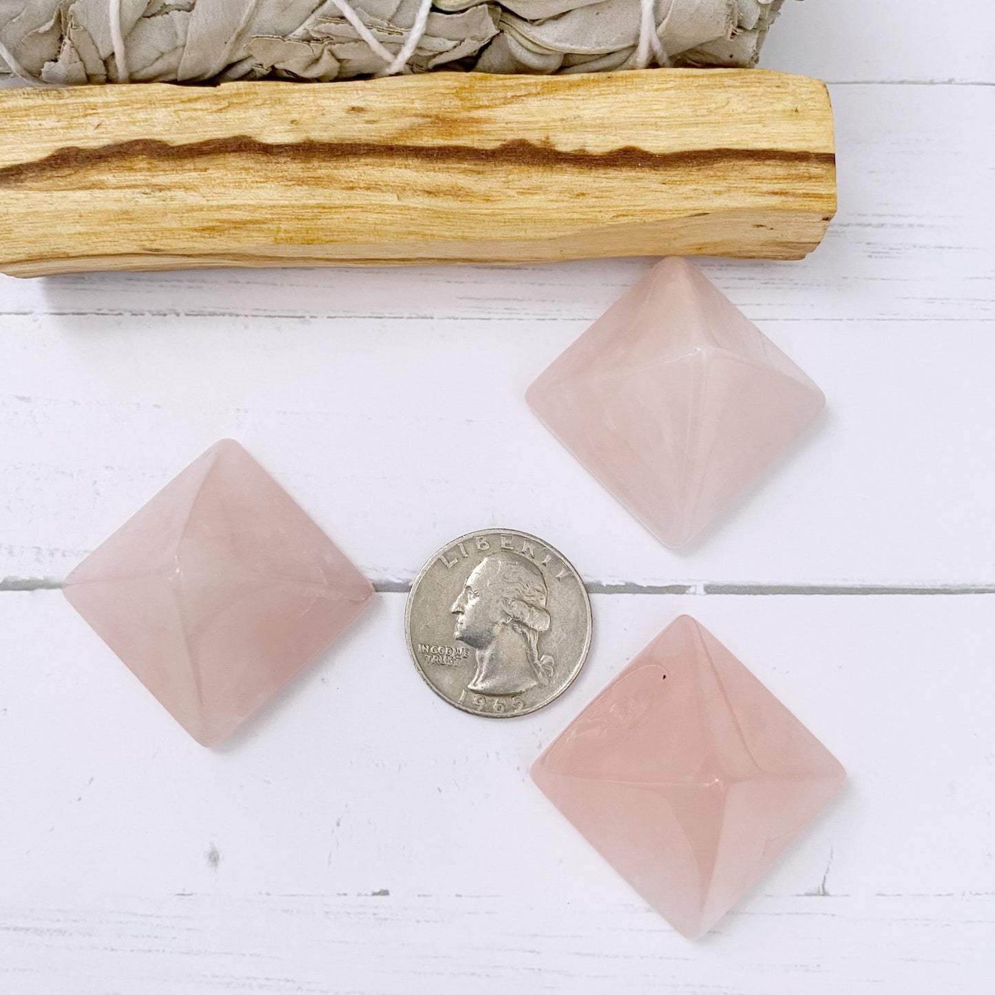 1" Mini Rose Quartz Pyramid