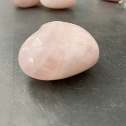 2" Puffy Rose Quartz Palm Heart