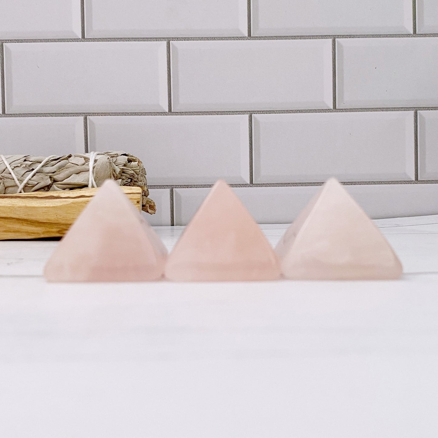 1" Mini Rose Quartz Pyramid