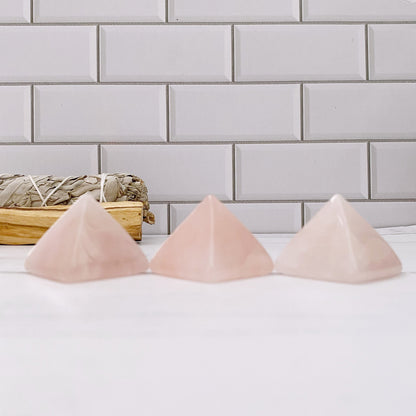 1" Mini Rose Quartz Pyramid