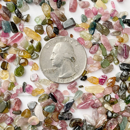 Rainbow Tourmaline Crystal Chips