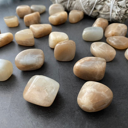 Multi Moonstone Tumbled Stones