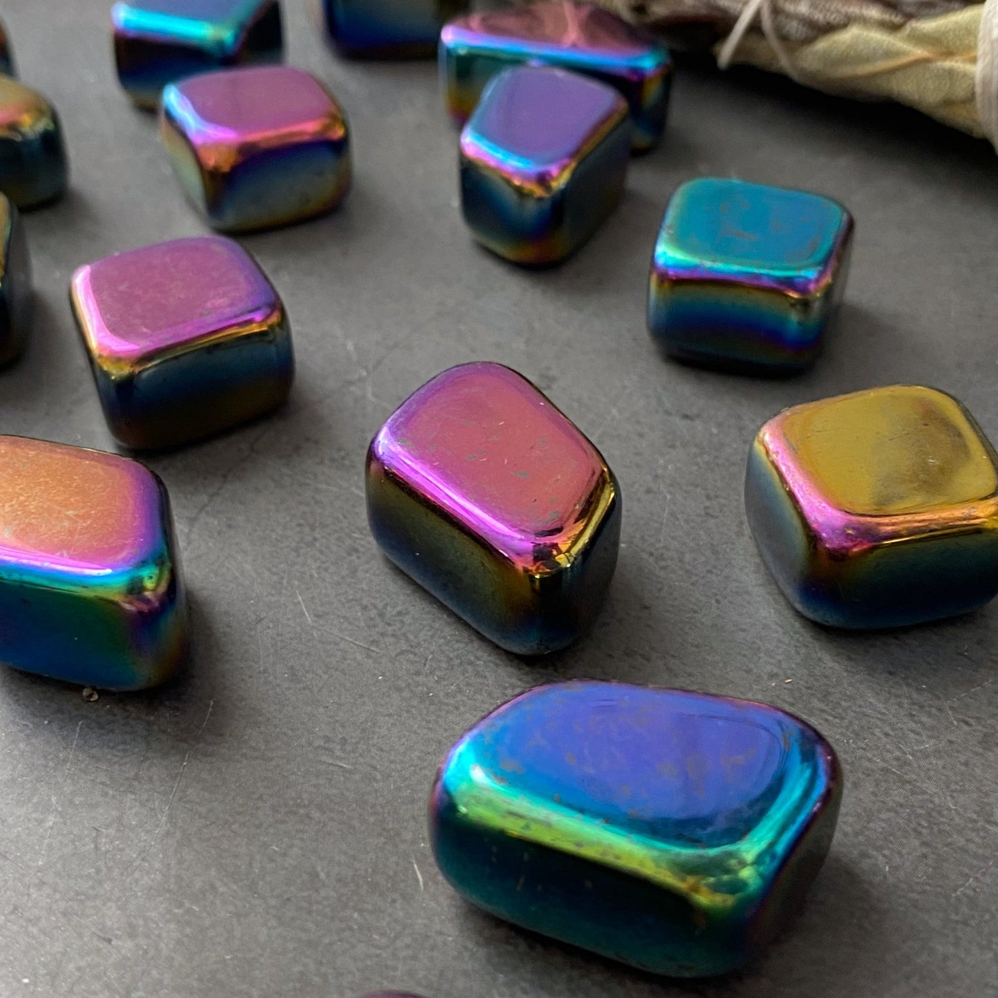 Rainbow Hematite Tumbled Stones