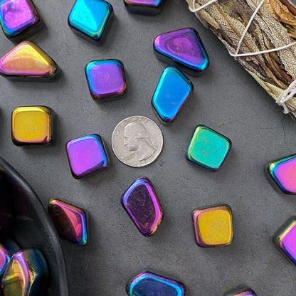 Rainbow Hematite Tumbled Stones