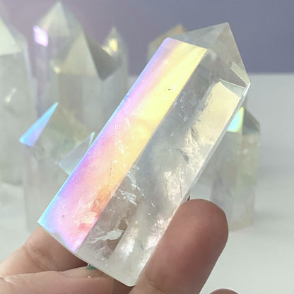 2-4" Polished Angel Aura Quartz Point