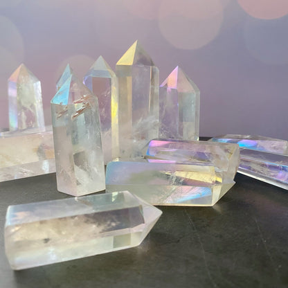 2-4" Polished Angel Aura Quartz Point