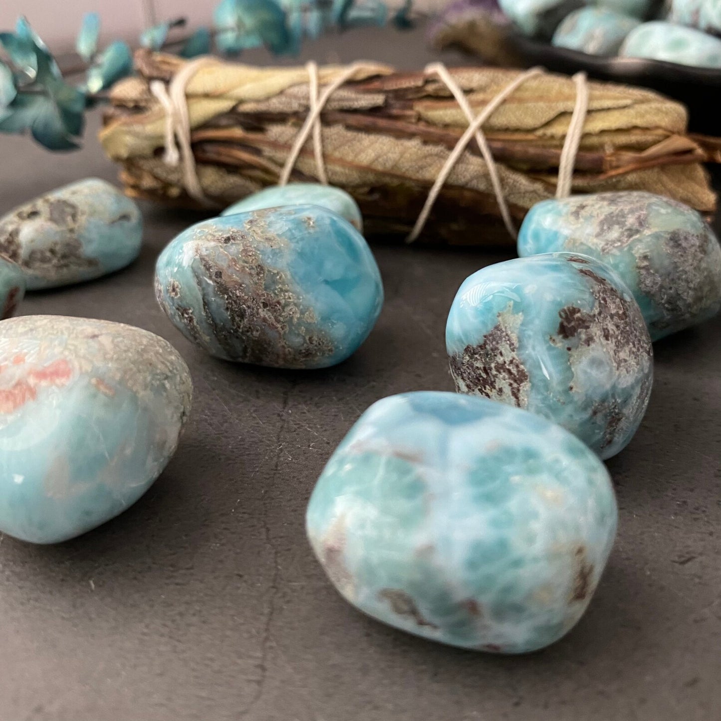 Larimar Tumbled Stones