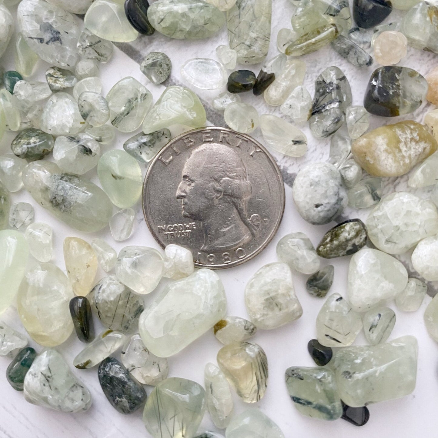 Prehnite Crystal Chips