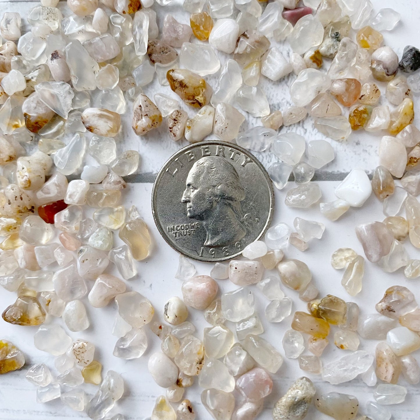 Flower Agate Crystal Chips