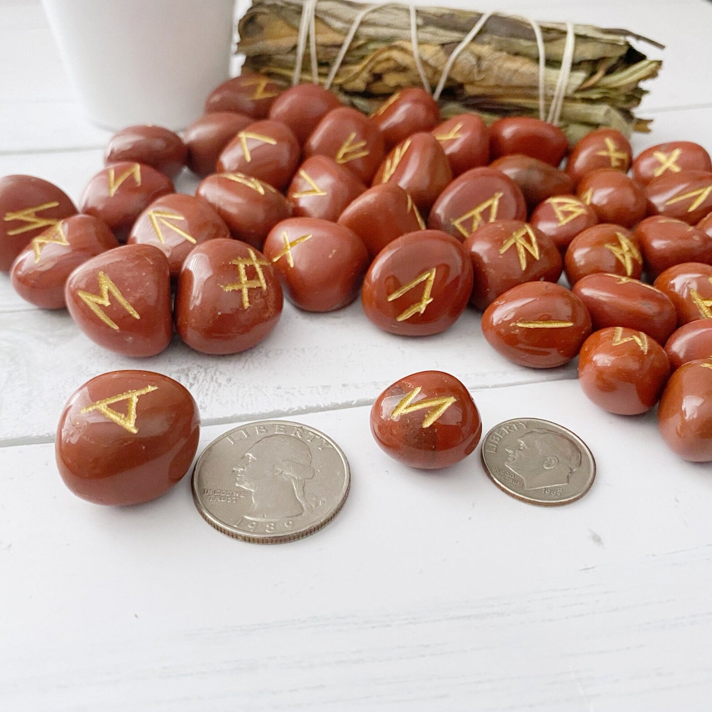 Red Jasper Elder Futhark Runes